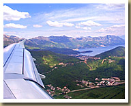 Черногория, вид из самолета